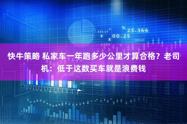 快牛策略 私家车一年跑多少公里才算合格？老司机：低于这数买车就是浪费钱